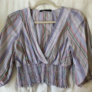 Zara Colorful Striped Blouse